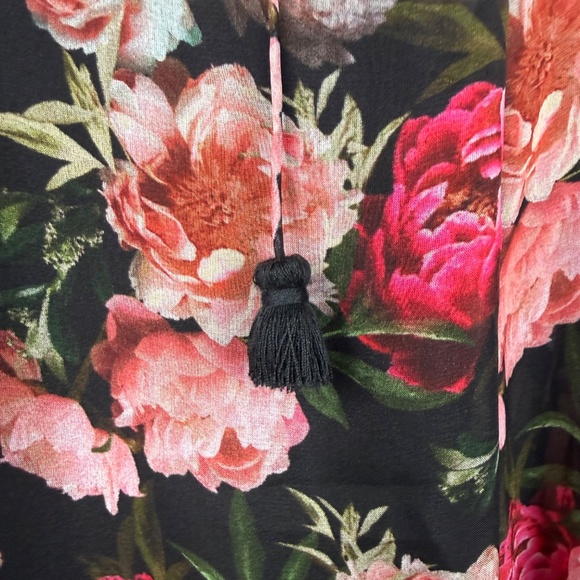 Cami NYC Womens Sugar Plum Pink Black Print Floral Sandy Blouse Small - Picture 6 of 11